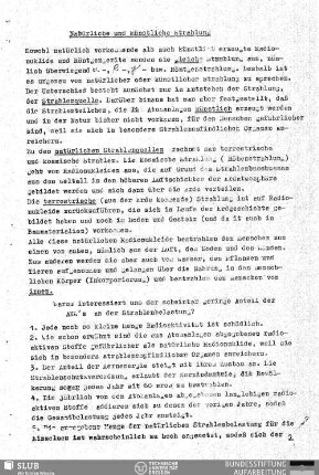 Natürliche und künstliche Strahlung