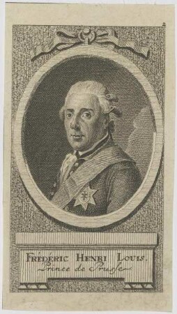 Bildnis des Frédéric Henri Louis, Prince de Prusse