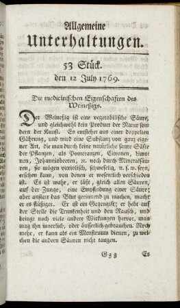 53 Stück. d. 12. July 1769.