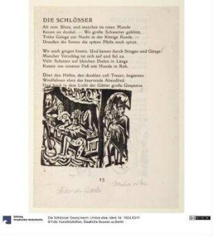 Die Schlösser. Georg Heym. Umbra vitae