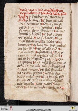 Excommunicatio in ramis palmarum (deutsch)