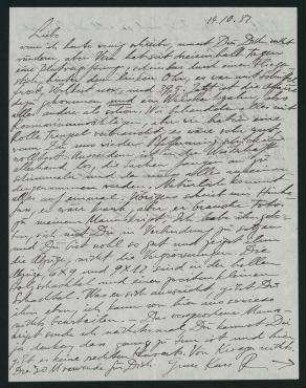 Brief von Raoul Hausmann an Elfriede Hausmann. San Jose/Ibiza
