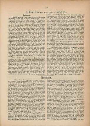 235 Kritische Stimmen aus anderen Zeitschriften