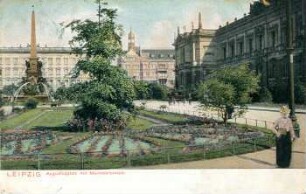 Leipzig: Augustusplatz mit Mendebrunnen