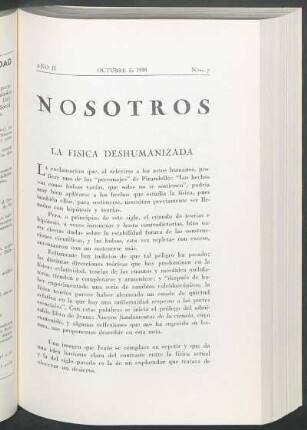 La física deshumanizada