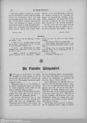 Die Parochie Wittgendorf