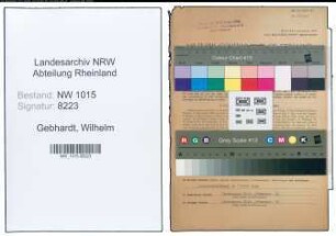 Entnazifizierung Wilhelm Gebhardt , geb. 22.05.1889 (Angestellter)