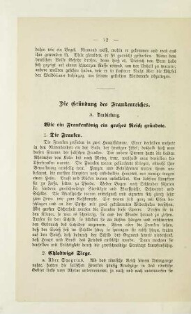 Die Gründung des Frankenreiches