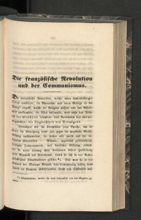 Die französische Revolution und der Communismus.