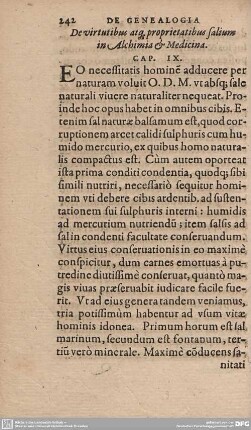 De virtutibus atque proprietatibus salium in Alchimis et Medicina. Cap. IX.