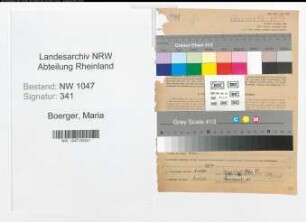 Entnazifizierung Maria Boerger , geb. 25.06.1895 (Lehrerin)