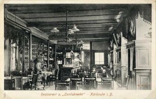Postkartensammlung Weis mit Ansichten Karlsruhes. Gasthaus "Zum Landsknecht", Zirkel 31