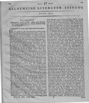 Kopp, U. F.: Bilder und Schriften der Vorzeit. Mannheim: Selbstverl. 1819 (Beschluss der im vorigen Stück abgebrochenen Recension.)