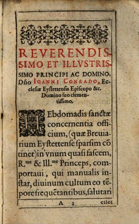 Officivm Hebdomadae Sanctae : Ivxta Ritvm Et Consvetvdinem Ecclesiae Cathedr. Eystettensis