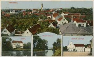 Knauthain: Schloß, Elster-Brücke, Gasthof am Park