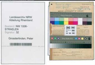 Entnazifizierung Peter Grossterlinden , geb. 19.02.1900 (Landwirt)