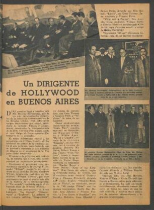Un dirigente de Hollywood en Buenos Aires