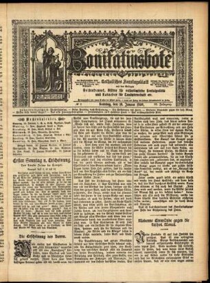 Erste Ausgabe vom Sonntag, den 10. Januar 1909.
