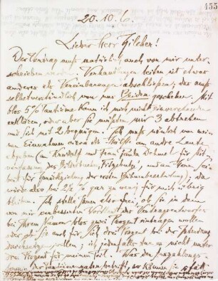Brief an Hermann Zilcher