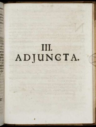 III. Adiuncta