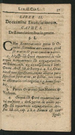 Liber II. De examine Enunciationum.