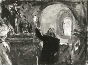 Inneres einer russischen Kirche : Sterl, Robert: Inneres einer russischen Kirche. Öl/Pappe; 23 x 30,5 cm. Dresden: Galerie Neue Meister 2891