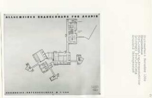 Allgemeines Krankenhaus für Agadir (Diplomarbeit bei Peter Poelzig): Grundriss Untergeschoss 1:200
