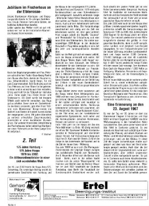 175 Jahre Hamburg - 175 Jahre Haspa : 2. Teil. ein Allfinanzdienstleister in einer sich wandelnden Welt