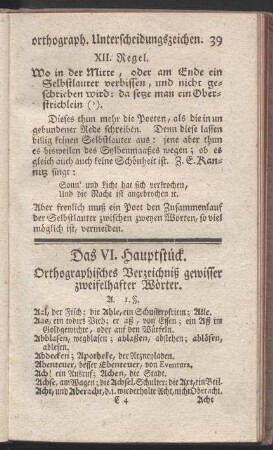 Das VI. Hauptstück.