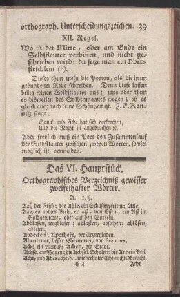 Das VI. Hauptstück.