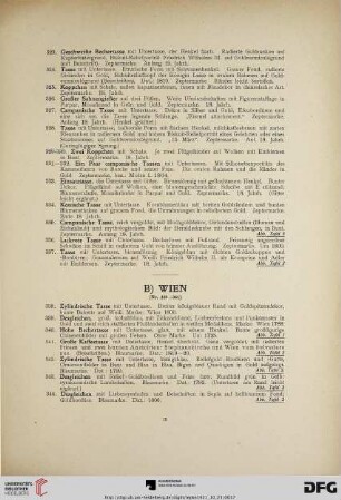 B) Wien (Nr. 338-361)