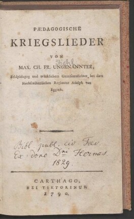 Paedagogische Kriegslieder