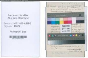Entnazifizierung Else Pellinghoff , geb. 23.05.1900 ()