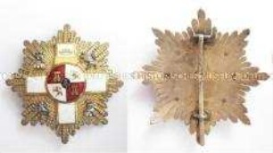 Militär-Verdienstorden (Orden del Mérito Militar), weiße Abteilung für Verdienste in Friedenszeiten, Bruststern 3. Klasse
