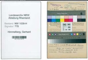 Entnazifizierung Gerhard Himmelberg , geb. 16.07.1920 (Polizist)