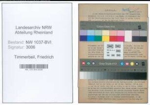 Entnazifizierung Friedrich Timmerbeil , geb. 29.04.1894 (Angestellter)