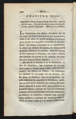 Chapitre XXXII. Ambassade à Vienne du marèchal de Richelieu. Tableau de cette cour ...