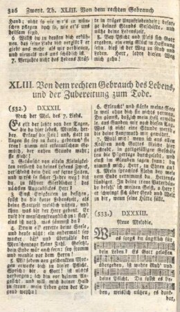 XLIII. Von dem rechten Gebrauch des Lebens, und der Zubereitung zum Tode.