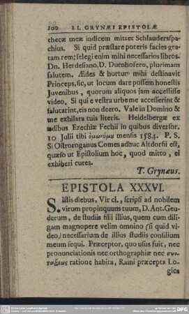 Epistola XXXVI