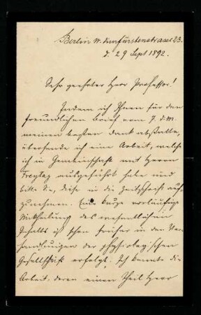 Berlin, 29.09.1892.