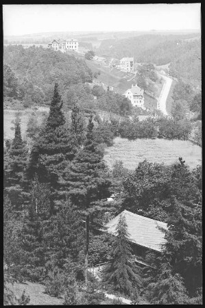 Tharandt. Blick aus dem Forstgarten