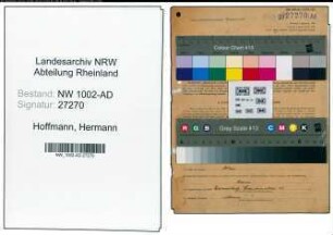 Entnazifizierung Hermann Edler Von Hoffmann, geb. 08.06.1875 (Hochschullehrer)