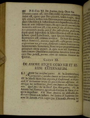 Caput XI. De Amore Atque Odio Sui Et Rerum Externarum.