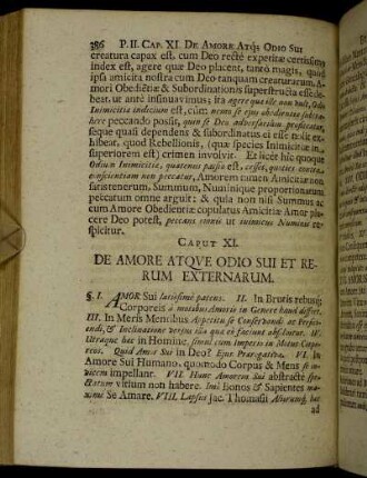 Caput XI. De Amore Atque Odio Sui Et Rerum Externarum.