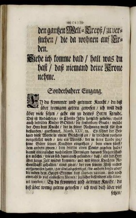 Sonderbahrer Eingang.