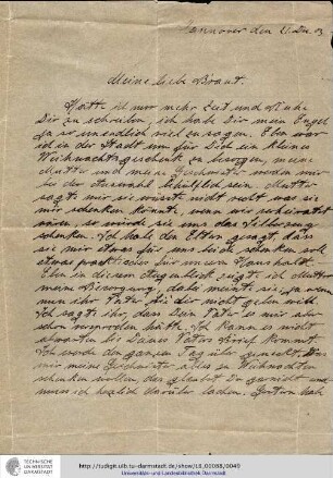 Brief vom 21.12.1903