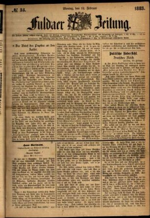 Ausgabe vom Montag, den 12. Februar 1883.