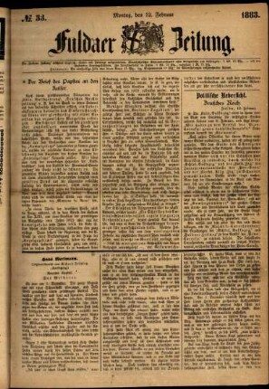 Ausgabe vom Montag, den 12. Februar 1883.