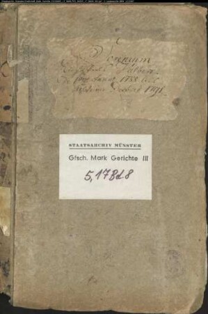 Belege zum Hypothekenbuch ("Scrinium") des Ksp. Valbert Bd. 8