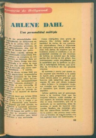 Arlene Dahl - una personalidad múltiple : Repostería de Hollywood